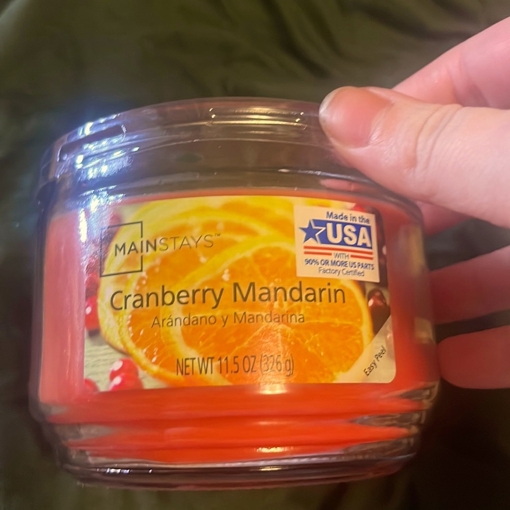 Mainstays Cranberry Mandarin BRAND NEW candle
